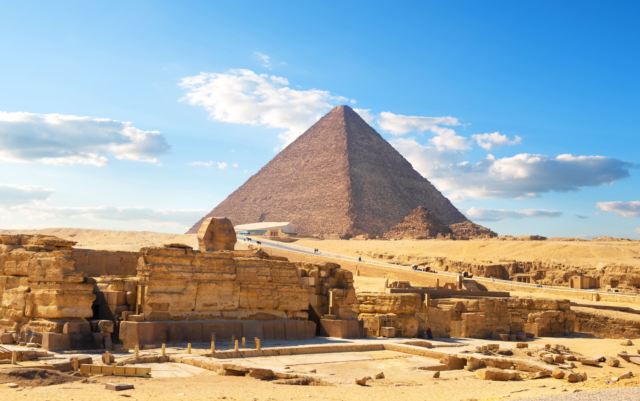 Egyptian pyramid in desert